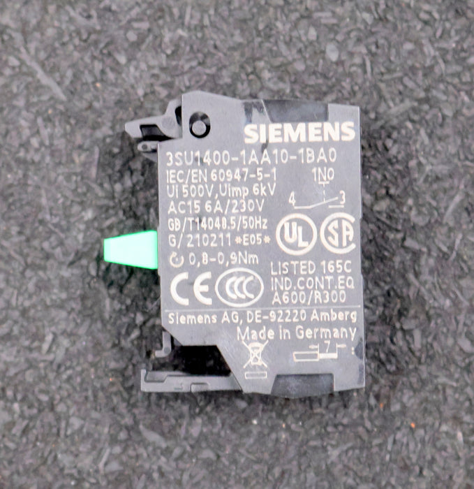 Bild des Artikels SIEMENS-5x-Kontaktmodul-mit-1-Schaltglied-Schließer-3SU1400-1AA10-1BA0-500V-10A