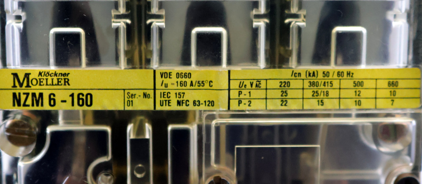 Bild des Artikels MOELLER-Leistungsschalter-NZM-6-160-160A-660VAC-50/60Hz-Uimp=-8000V-230V-50Hz