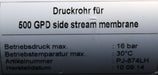 Bild des Artikels Druckrohr-für-500-GPD-side-stream-Membrane-Art.Nr.-PJ-874LH-max.-16bar-max.-30°C