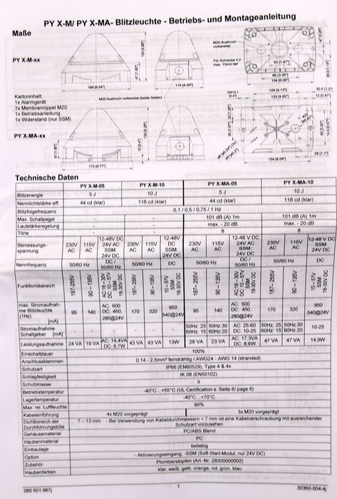 Bild des Artikels PFANNENBERG-PYRA-Blitzleuchte-PY-X-M-10-SSM-10-Joule-IP66-24VDC-IK08