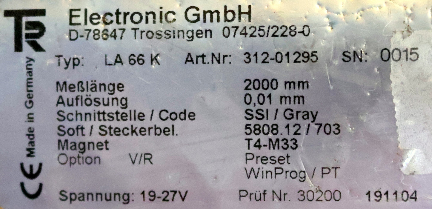 Bild des Artikels TR-ELECTRIC-Transducer-LA66-K-2000-Messlänge-2000mm-gebraucht