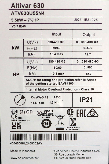 Bild des Artikels SCHNEIDER-Frequenzumrichter-ALTIVAR-Process-ALTIVAR-ATV630U55N4-5,5kW