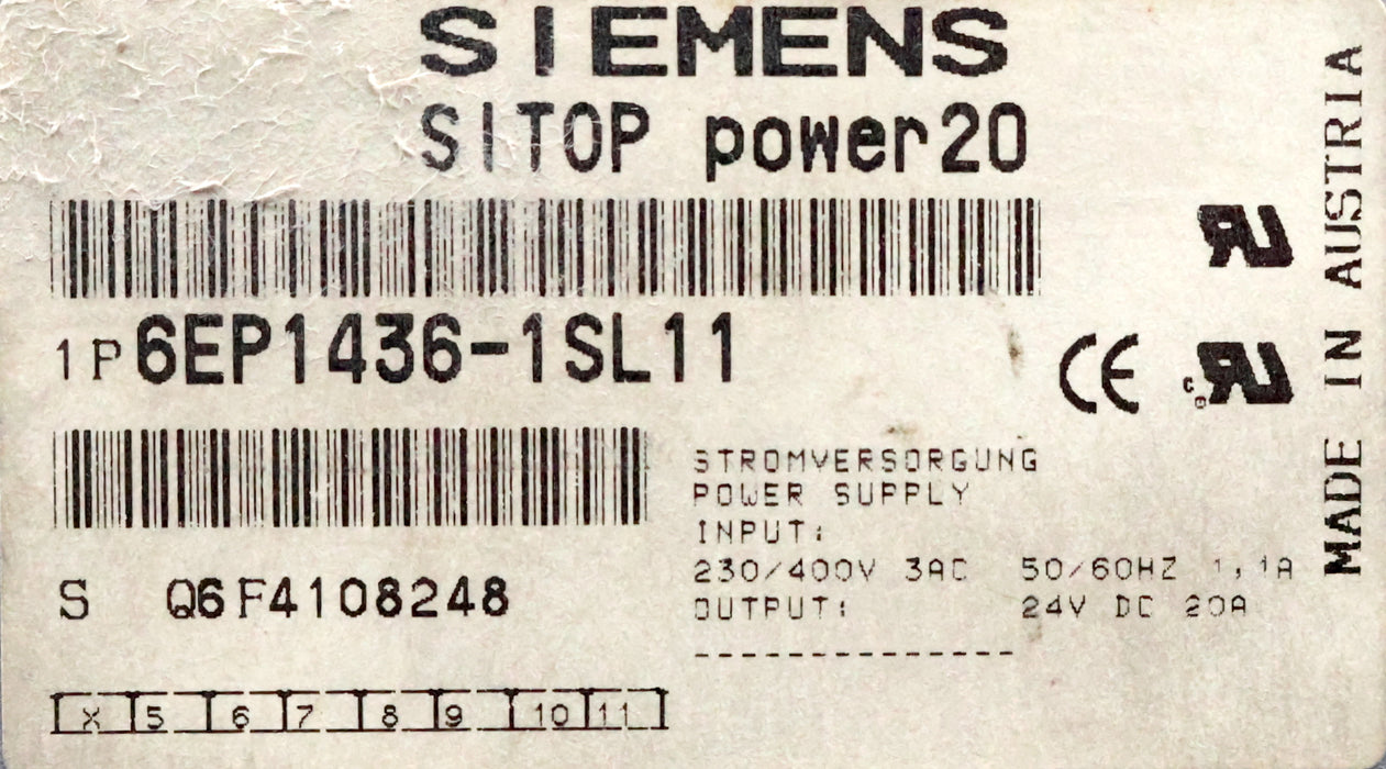 Bild des Artikels SIEMENS-SITOP-power-20-Stromversorgung-6EP1436-1SL11-E-Stand:-4-gebraucht