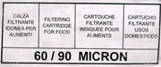 Bild des Artikels Filterkartusche-geeignet-für-lebensmittel-60/90-Micron-Ø-74mm-Länge-210mm