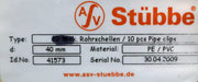 Bild des Artikels STÜBBE-18x-Rohrschellen-Id.Nr.-41573-Ø-40mm-unbenutzt-in-OVP