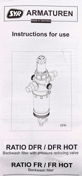 Bild des Artikels SYR-Rückspülfilter-mit-Druck-Reduzierungsventil-RATIO-FR-5315-DN20-max-16bar