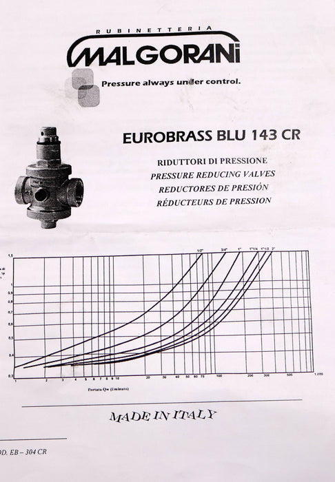 Bild des Artikels MALGORANI-EUROBRASS-BLU-143-CR-COD.-143.33.BG--ADZ-Regler-und-Druckminderventil