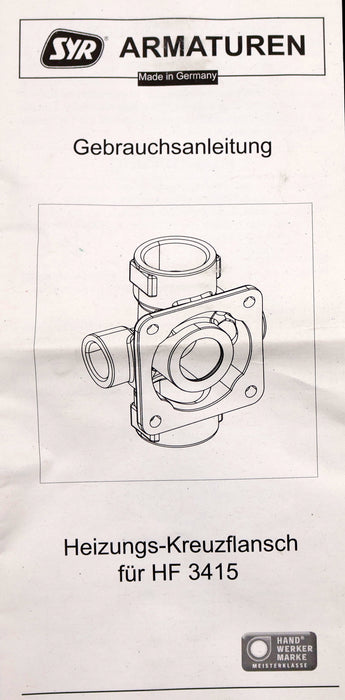 Bild des Artikels SYR-Heizungs-Kreuzflansch-Für-SYR-Heizungsfilter-HF-3415-Best.Nr.-3415.25.000