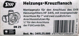 Bild des Artikels SYR-Heizungs-Kreuzflansch-Für-SYR-Heizungsfilter-HF-3415-Best.Nr.-3415.25.000