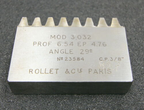 ROLLET PARIS Hobelkamm rack cutter m= 3,032 Angle 20°