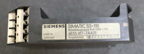 SIEMENS SIMATIC S5-110 Relaisbaugruppe 8xA 220VAC / 5A 6ES5417-7AA21 E-Stand A