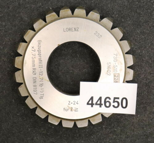 LORENZ Scheibenschneidrad für Rollkettenrad DIN8197 Tlg. 1/2" x Rollend. 7,75mm