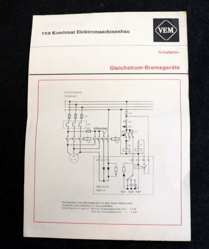 VEB EMD DDR Gleichstrom-Bremsgerät GBG 10/10 220V gebraucht voll funktionsfähig