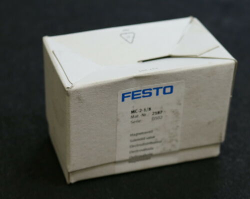 FESTO Magnetventil magnetic valve MC-2-1/8 Art.Nr. 2187 unbenutzt in OVP SEALD!