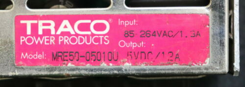 TRACO Netzteil MRE50-05010U Input 85-264VAC / 1,3A Output 5VDC / 12A - gebraucht