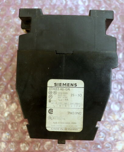 SIEMENS Schütz contactor 3TH83460AM0 Us = 220V 50Hz 264V 60Hz 7S + 3Ö /NO + 3NC