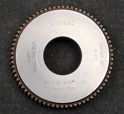 LORENZ Scheibenschneidrad - Treppenschliff m= 1,25mm EGW 20° Ø94x19xØ1 1/4"