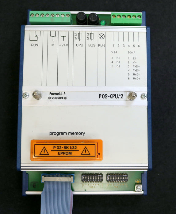 SCHLEICHER Promodul-P P02-CPU/2 Nr. 29103306-941 mit Eprom P02-SK1/32 gebraucht