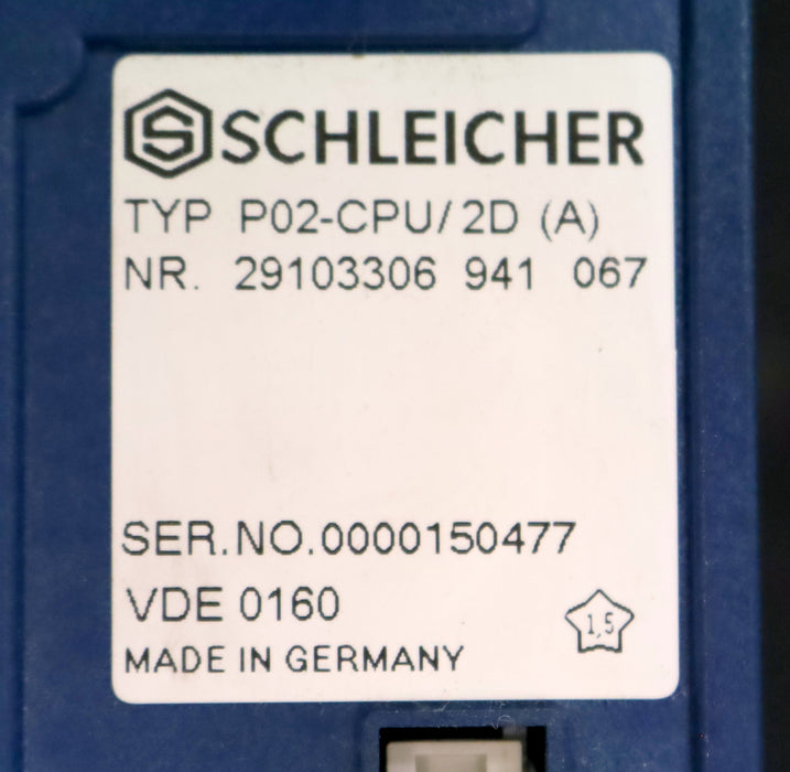 SCHLEICHER Promodul-P P02-CPU/2 Nr. 29103306-941 mit Eprom P02-SK1/32 gebraucht