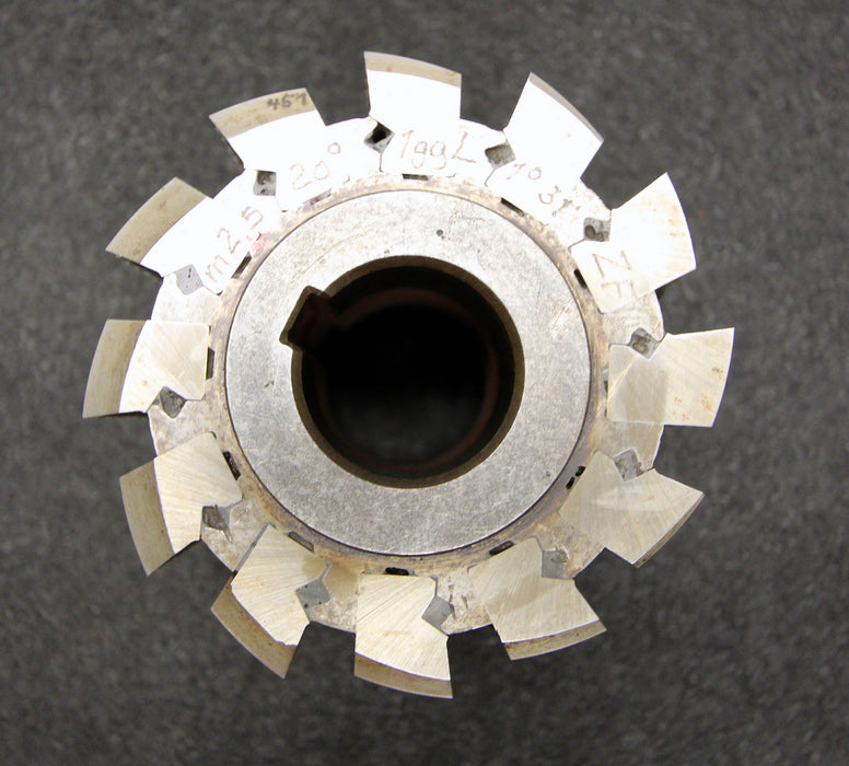 Stollenwälzfräser involute spline hob m= 2,5mm 20° EGW Ø100x100xØ32mm 1gg. Links