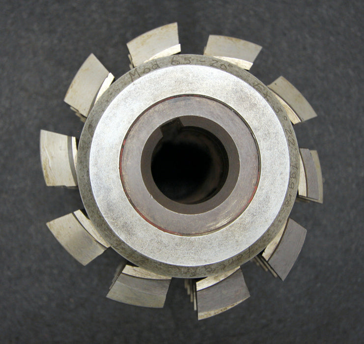 SAAZOR Stollenwälzfräser involute spline hob Fertigfräser m= 6,5mm BP I 20°