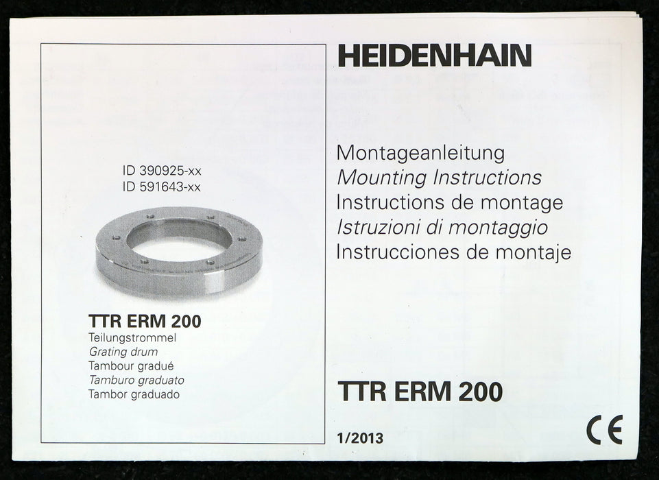 HEIDENHAIN / SCHÜTTE Teilungstrommel TTR ERM 200 1024 Inkremente ID 390925-16