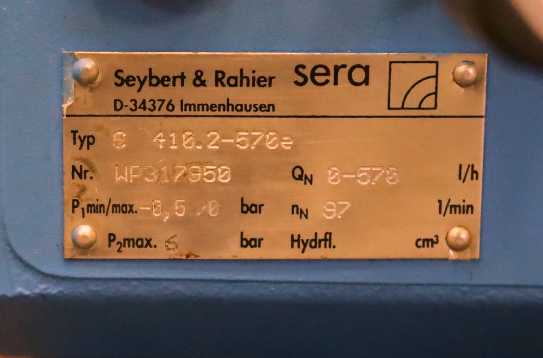 Bild des Artikels SEYBERT-&-RAHIER-SERA-Membran-Pumpe-C-410.2-570e-Q-=-0-570l/h-n-=-97U/min