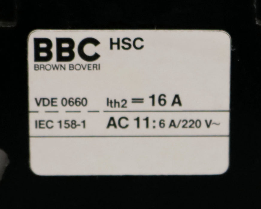 Bild des Artikels BBC-Hilfsschütz-HSC44-Spulenspannung-220VDC-GH-H-132-6446-V1020-unbenutzt