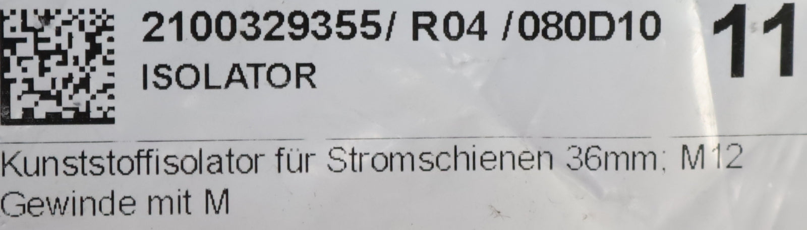 Bild des Artikels Kunststoffisolator-für--Stromschienen-36mm-M12-Gewinde-mit-Muffe---unbenutzt