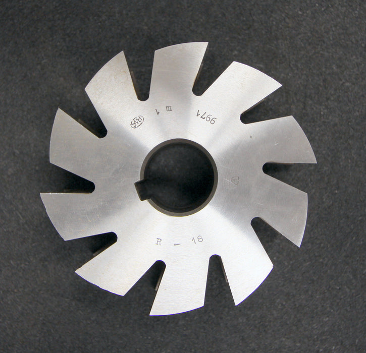 Bild des Artikels PWS-Halbrund-Formfräser-konkav-Radiusfräser-Radius-18mm-125x62x32mm-10-Spannuten