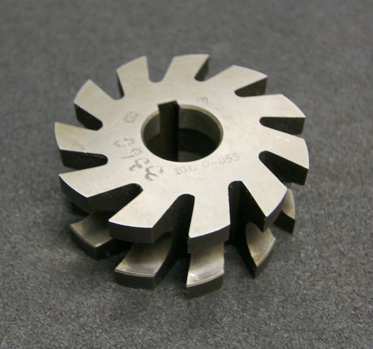 Bild des Artikels Halbrund-Formfräser-konkav-Radiusfräser-Radius-9mm---88x36x27mm-11-Spannuten