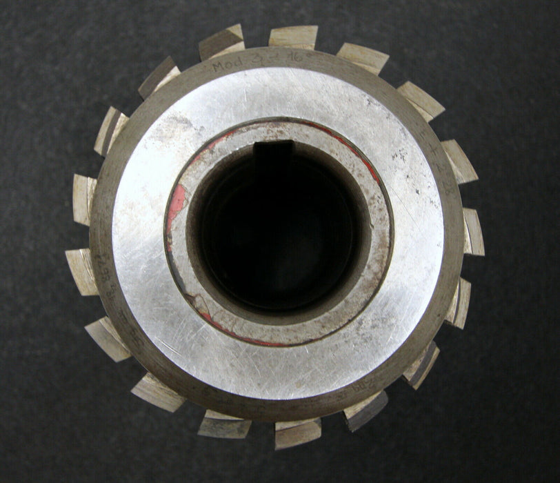 SAAZOR Stollenwälzfräser involute spline hob Fertigfräser m= 3mm 16° EGW 2gg. R