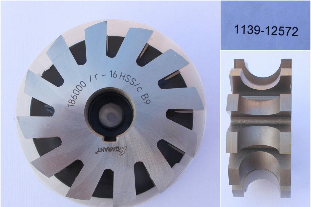 Halbrund-Profilfräser R16 konkav Ø125 x 50 x Ø32/12 Zähne