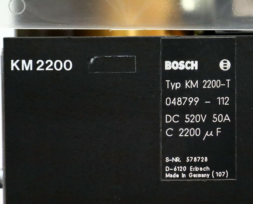 BOSCH Kondensatormodul KM 2200-T Artikelnr. 048799-112 520VDC 50A C 2200 µF