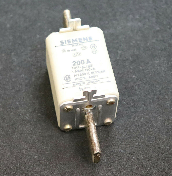 SIEMENS SITOR 8xSicherungseinsatz fuse-link 3NA3 140 200A HN1 500V 120kA 600VAC