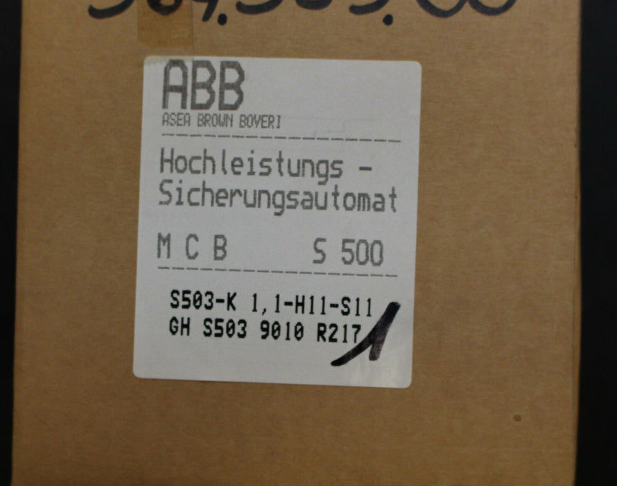 ABB BBC Hochleistungssicherungsautomat S503-K 1,1 0,73-1,1A 380/660VAC