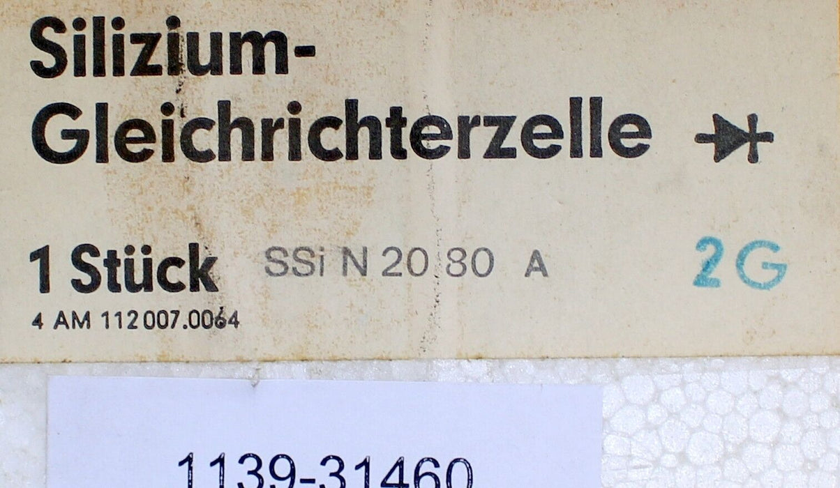 SIEMENS Silizium-Gleichrichterzelle DIODE SSiN2080 A 2G