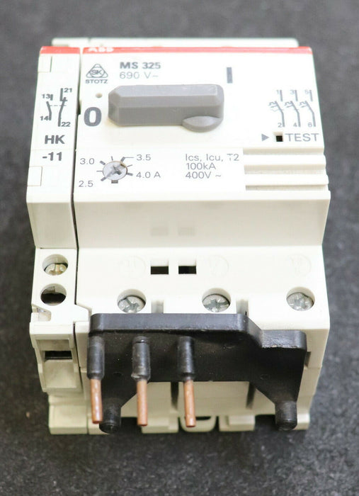 ABB Motorschutzschalter 2,5-4,0A 1SAM150001R0008 MS325-4,0 + HK - gebraucht