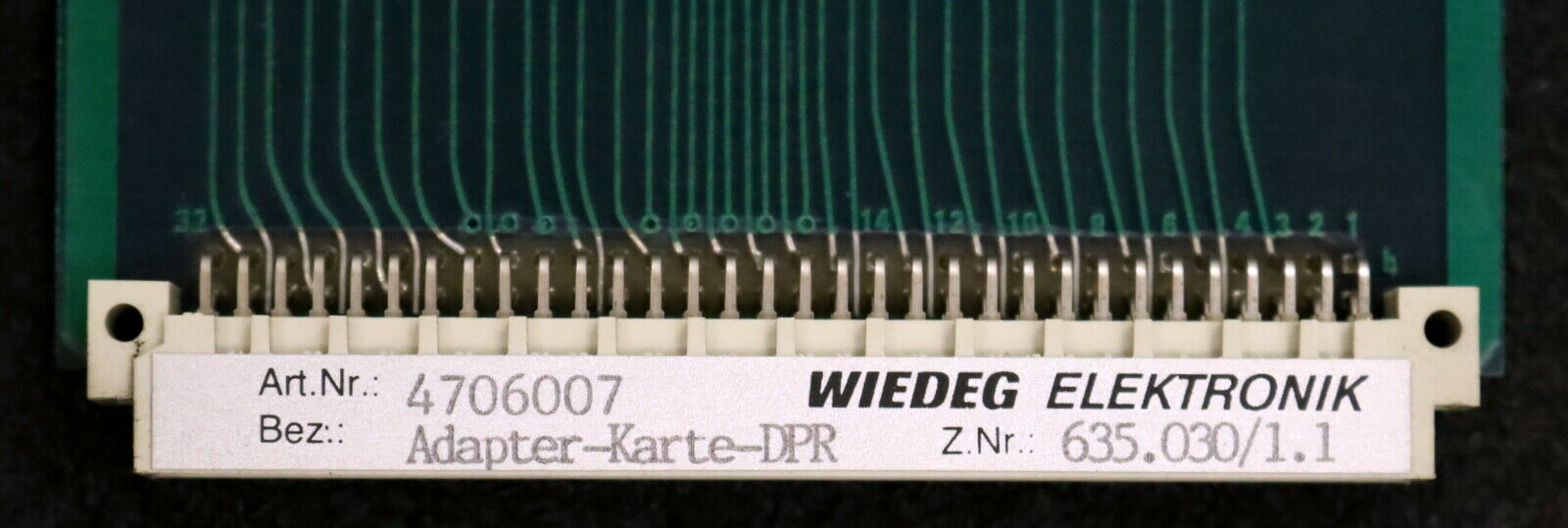 WIEDEG / KLINGELNBERG Adapter-Karte-DPR Art.Nr. 4706007 Z.Nr. 635.030/1.1