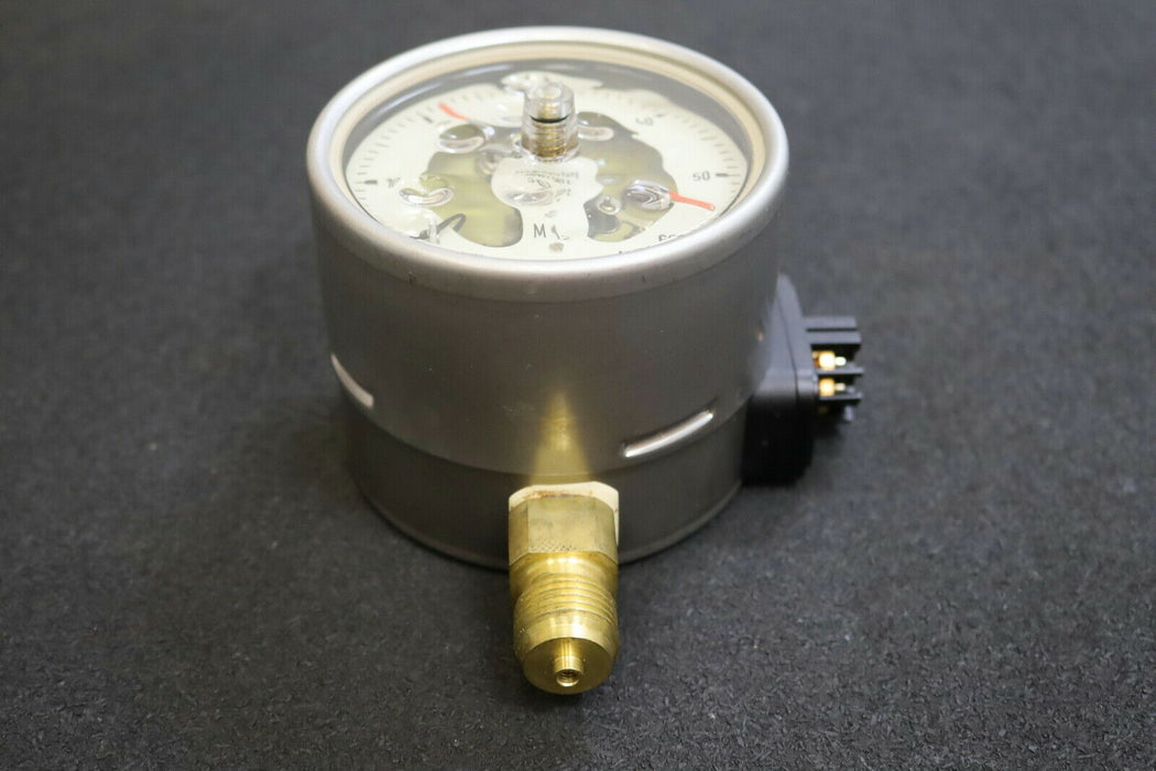 KOBOLD Rohrfeder-Manometer MAN-RF72/CM12 0-60bar Kl. 1,0 Kontakt M12