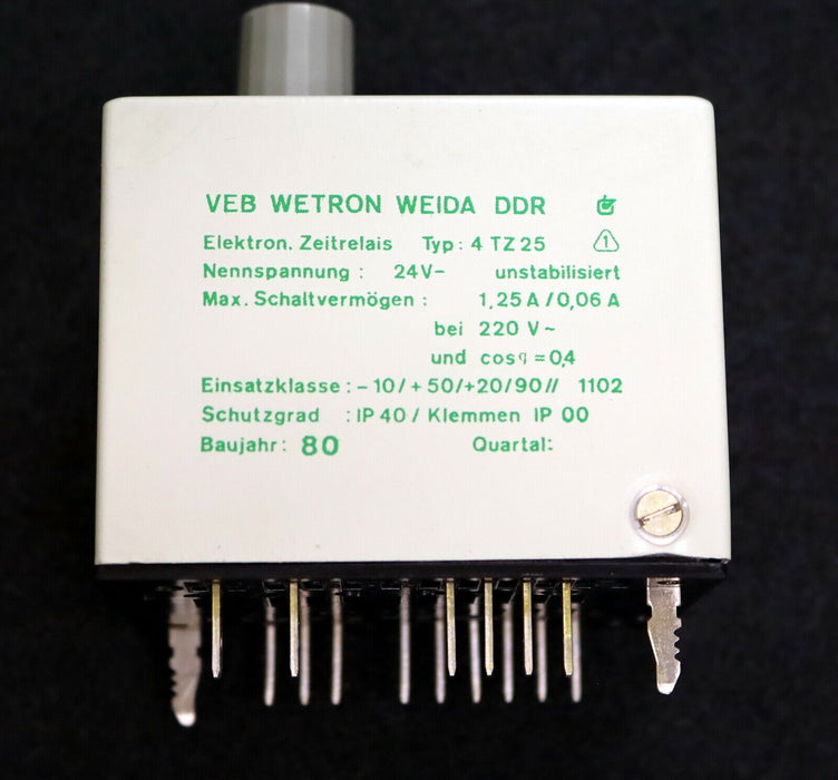 VEB WETRON WEIDA Relais Zeitrelais 30s elektronisch 4 TZ 25 24VDC 220VAC
