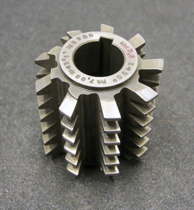 Vollstahlwälzfräser gear hob m= 3,5mm 20° EGW Ø75x80xØ27mm LKN Frästiefe= 7,88