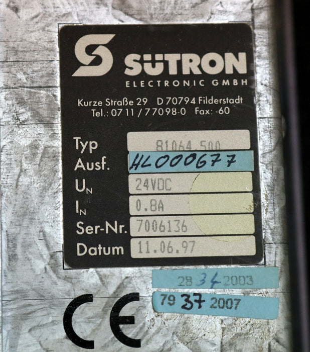 SÜTRON / DÜRR / BEHR Bedienfeld - panel BT35 Typ 81064.500 mit Eproms HL000677