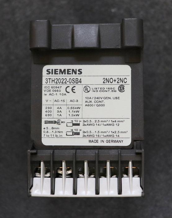 SIEMENS Hilfsschütz 3TH2022-0SB4 2NO + 2NC