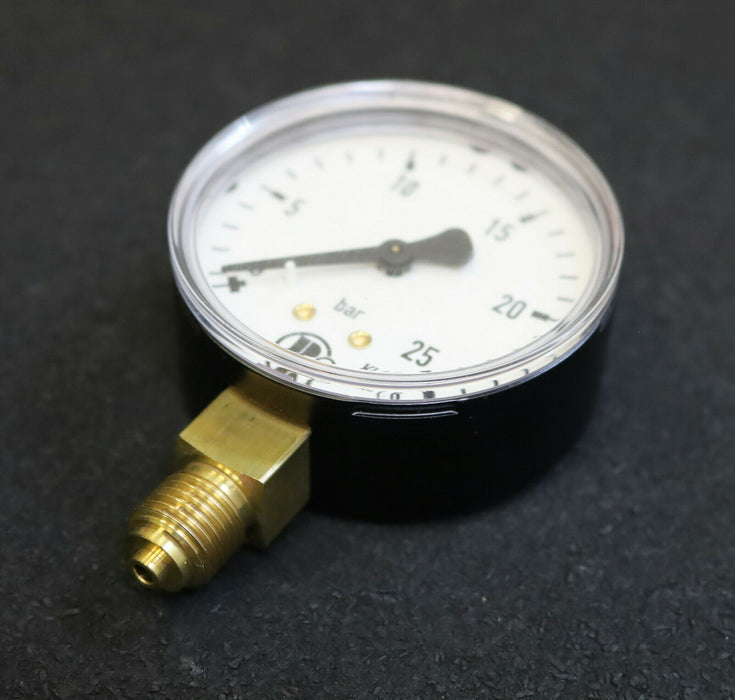 RIEGLER Manometer pressure gauge 0-25bar senkrecht Anschlussgewinde R1/4“