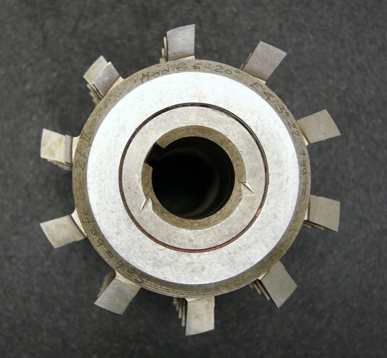 SAAZOR Stollenwälzfräser involute spline hob m= 6,5mm BP II DIN3972 20° EGW LKN