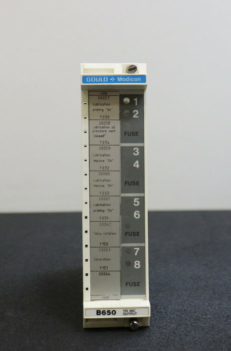 GOULD MODICON Output module B650 115VAC PCB H601 REV B NCI 80-05 8 channel