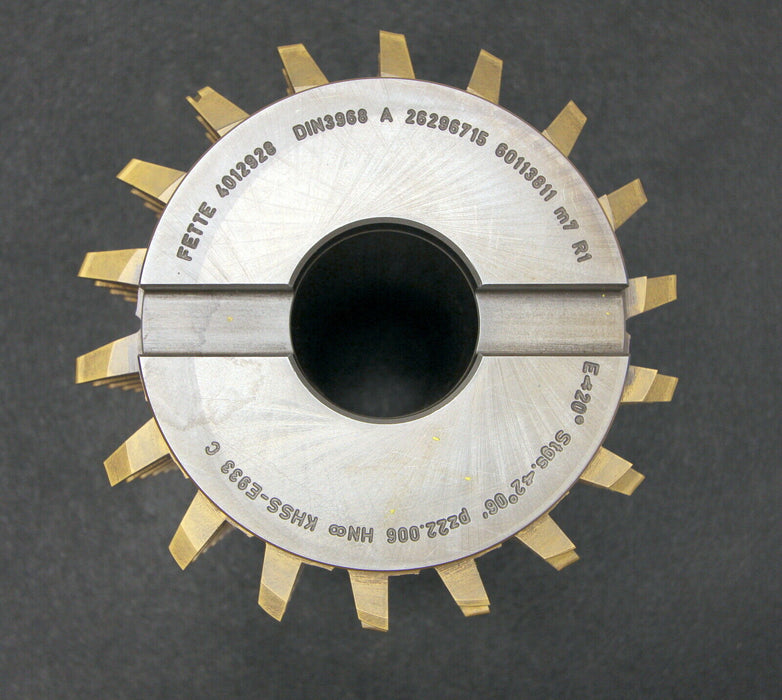 FETTE Vollstahlwälzfräser gear hob m= 7mm 20° EGW Ø205x240xØ60mm pz 22,006