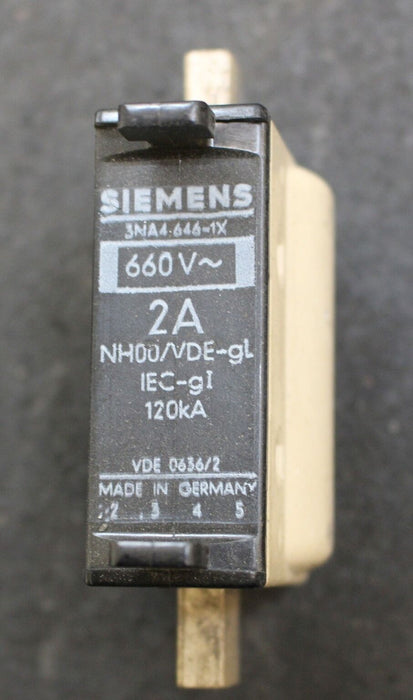 SIEMENS NH-Sicherungseinsatz 3NA4646-1X - 00-2A-GL-660V - VDE0636/2 - 1 Stück