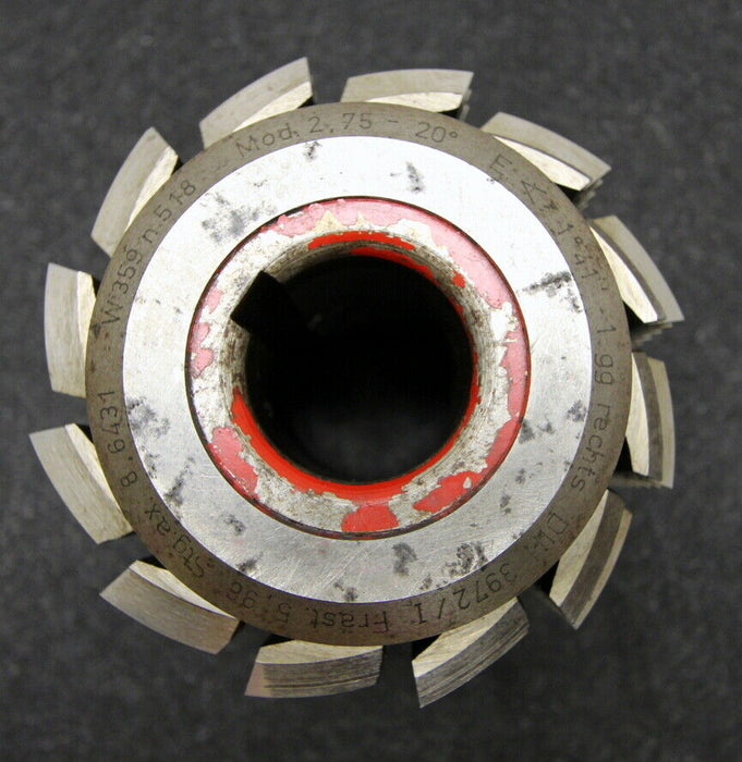 SAAZOR Stollenwälzfräser involute spline hob m=2,75mm BP I nach DIN3972 20° EGW